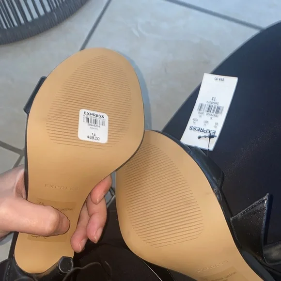 NWT! EXPRESS Ankle Tie Heeled Sandals - Picture 7 of 11